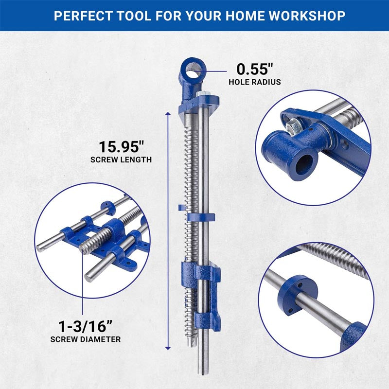 BowLift | Woodworking Vise 10 Inch Woodworking Tool with a Solid Steel Main Screw heavy-duty vise