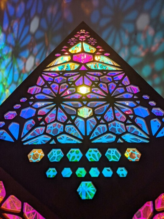 BowLift | Glass-in-Block Style LED Table Lamp - LumiAura