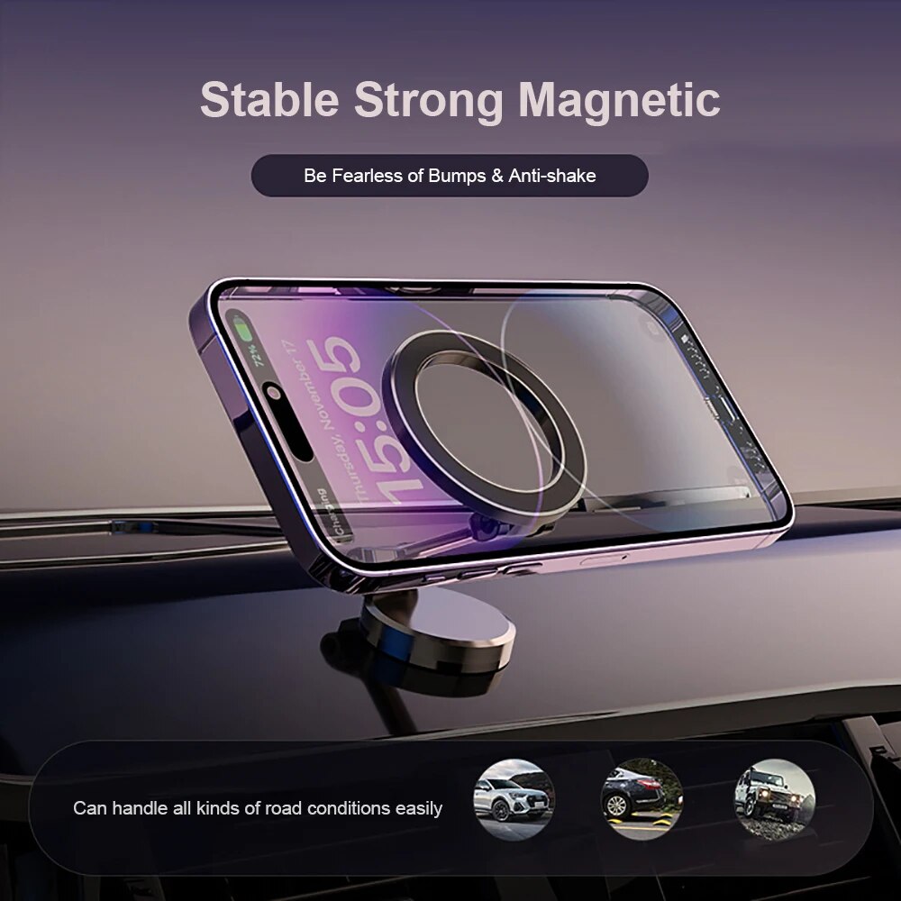 BowLift | 360° Foldable Magnetic Car Phone Holder – Adjustable & Secure Mount for All Smartphones