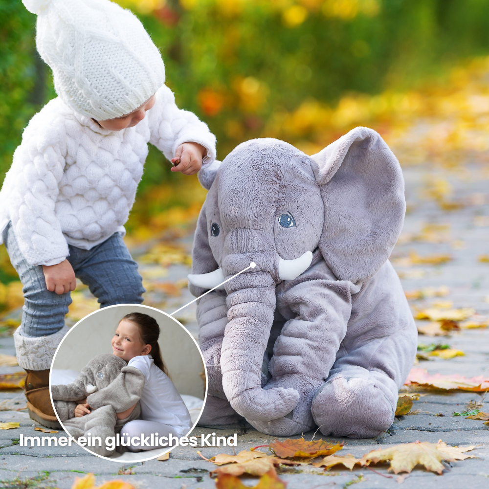 BowLift | ELEFANTO – Cuddle cushion elephant made of plush, soft & shape-stable in 2 sizes