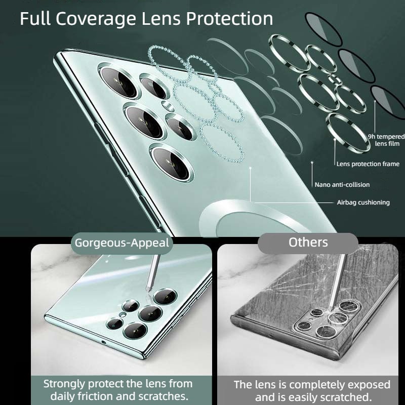 BowLift | Transparent Luxury Coating Magnetic Cover for Samsung