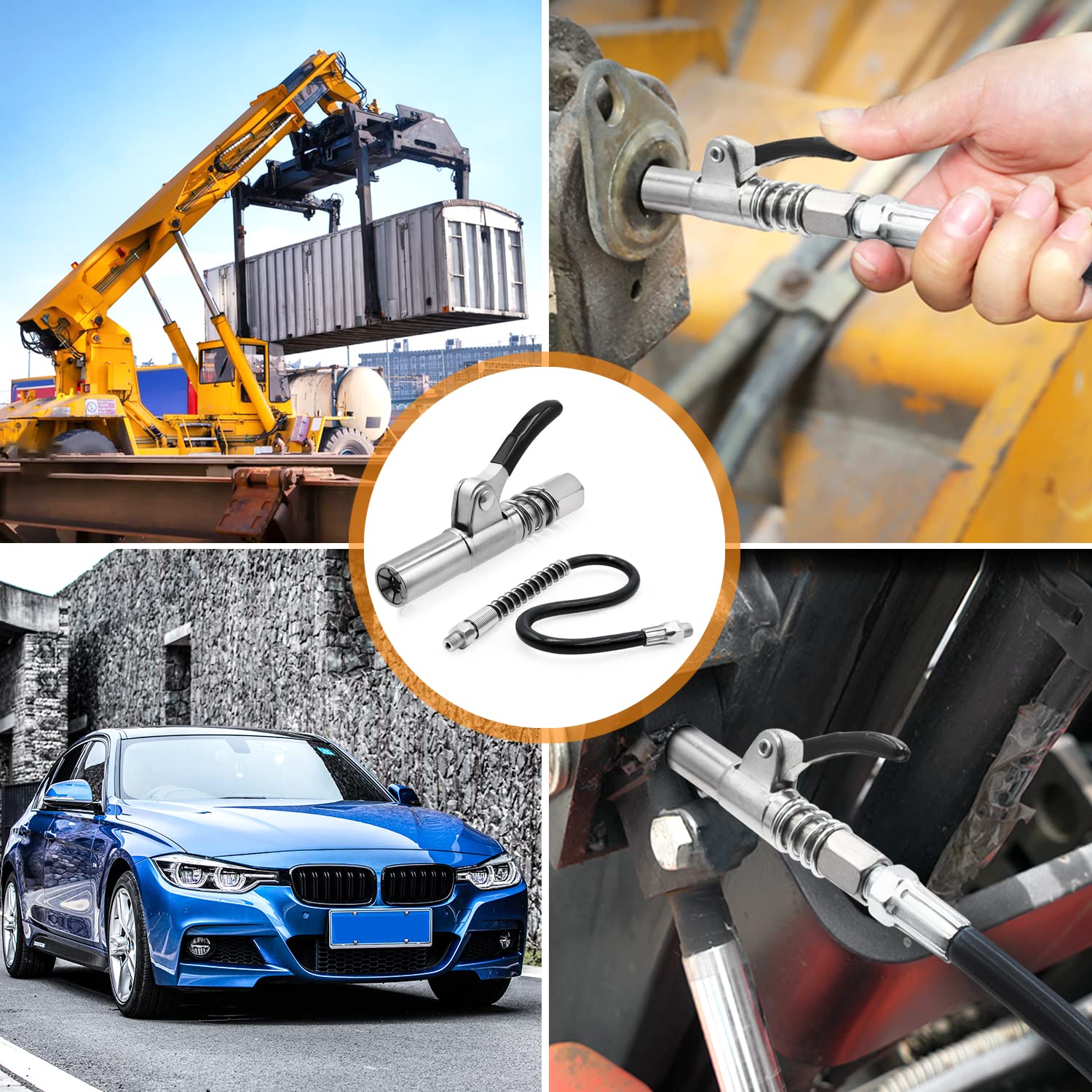 BowLift | Powerful lock on grease connections with spring flex lines