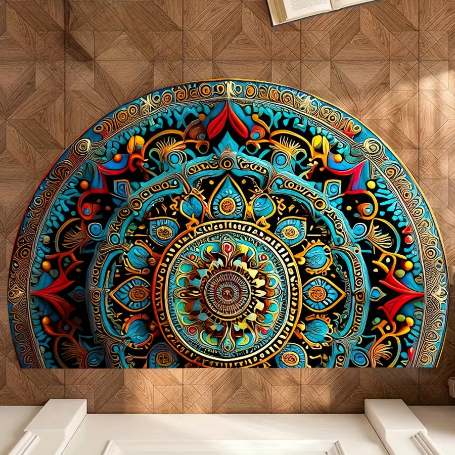 BowLift | Door mat half round mandala design rug