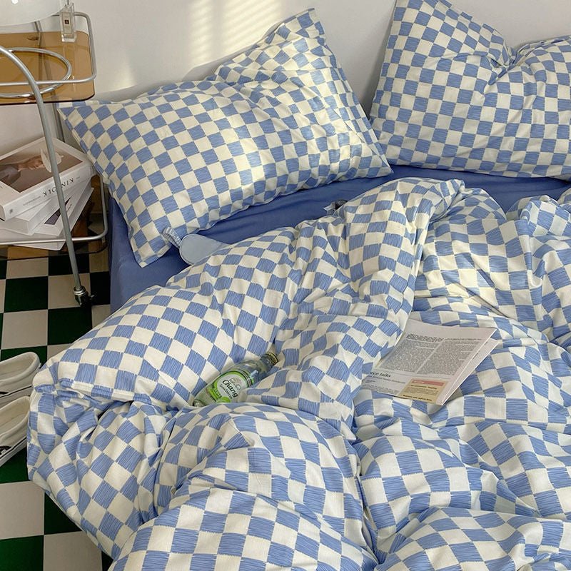 BowLift | Abstract Chessboard Single Bed Linen Set