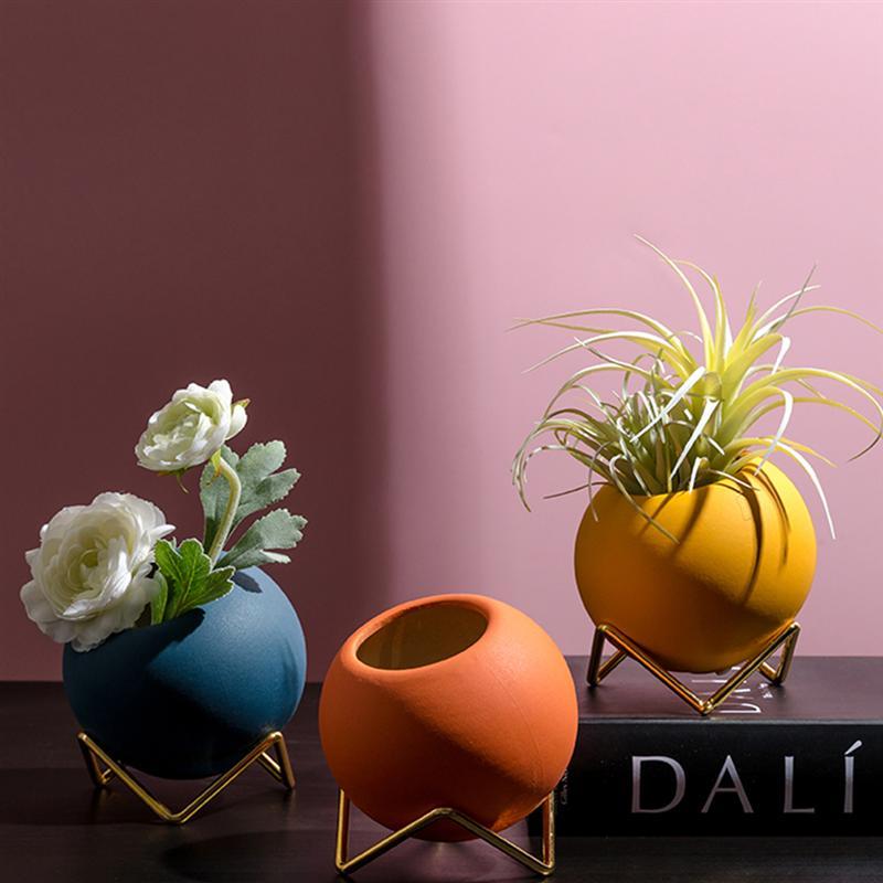 BowLift | Abstract Colors Ceramic Flower Pots with Stand
