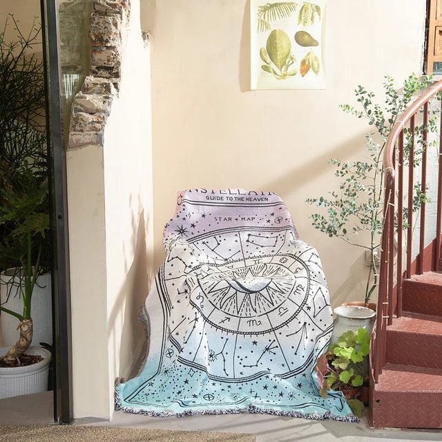 BowLift | Abstract Woven Wall Tapestry Throw Blanket