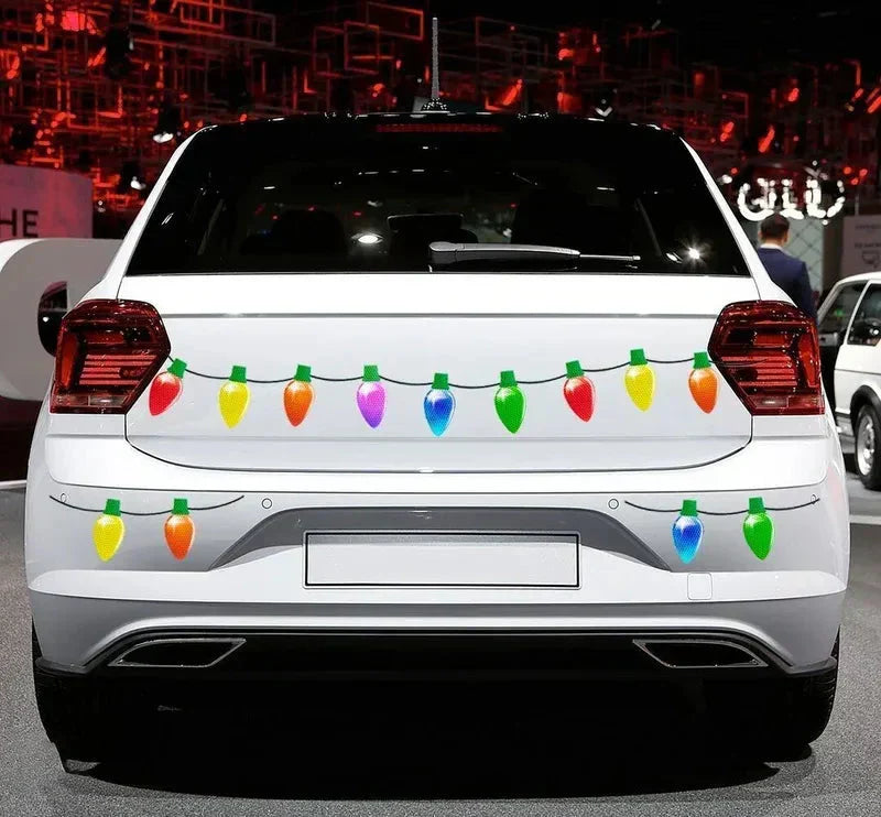 BowLift | Christmas Car Magnet Decorations | Reflective Holiday Light Bulb Set | Weatherproof & Reusable