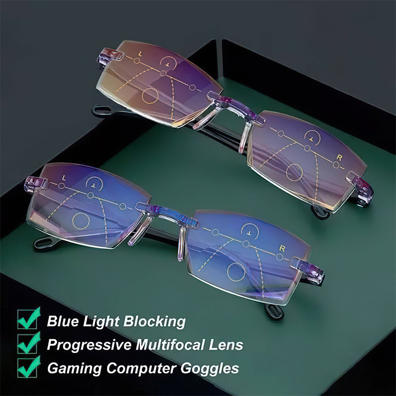 BowLift | Advanced Anti-Blue Light Multifocal Reading Glasses - SapphireView