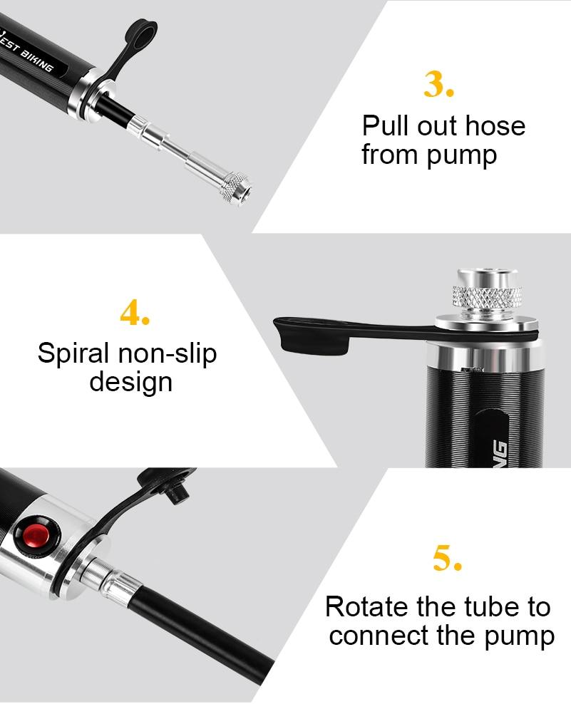 BowLift | Bike Pump - Mini Bike Pump - Hand Bike Pump
