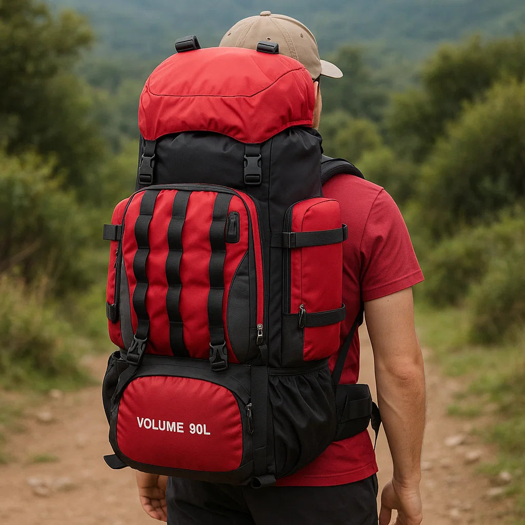 BowLift | 90L Waterproof Hiking Backpack - Ultra-Lightweight Travel Pack for Outdoor Adventures & Camping