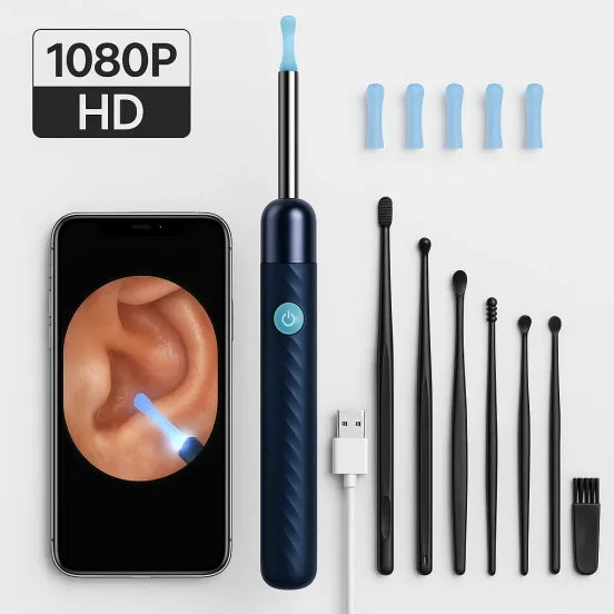 BowLift | Ear Wax Removal Tool | 1080P HD Camera, LED Lights & Adjustable Scoops for Safe Ear Hygiene at Home
