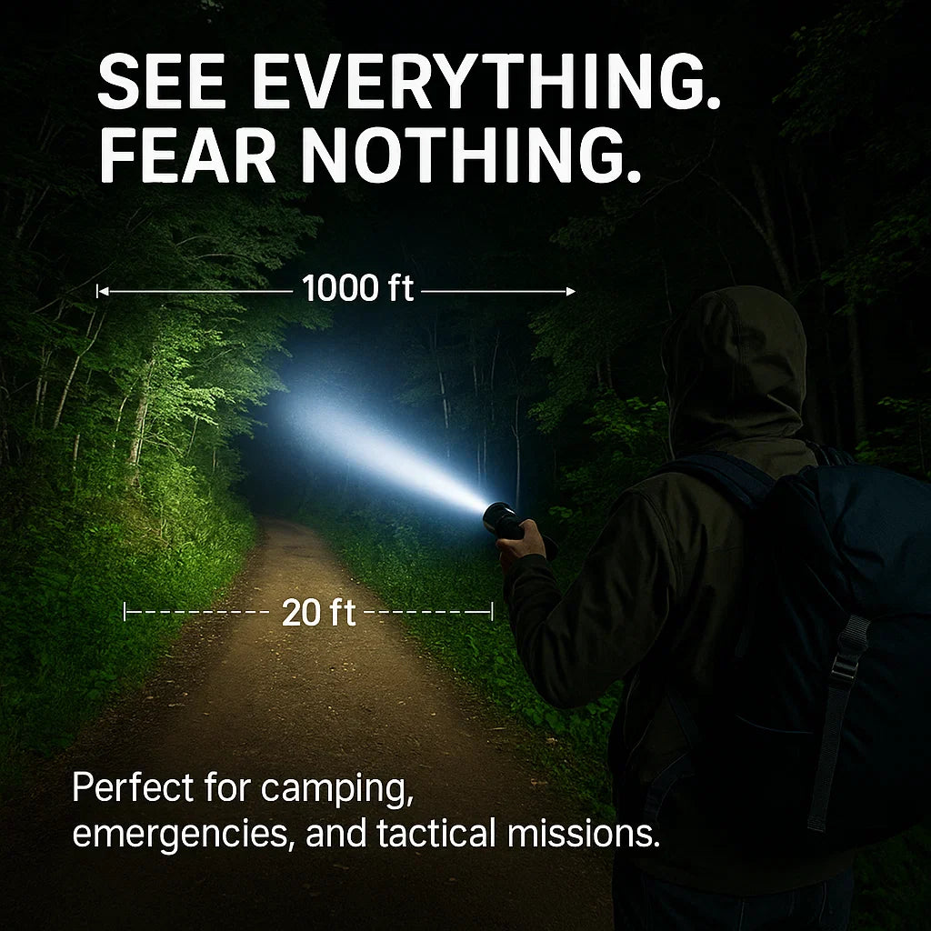 BowLift | 100000 Lumen Tactical Flashlight | World's Brightest High-Powered Torch