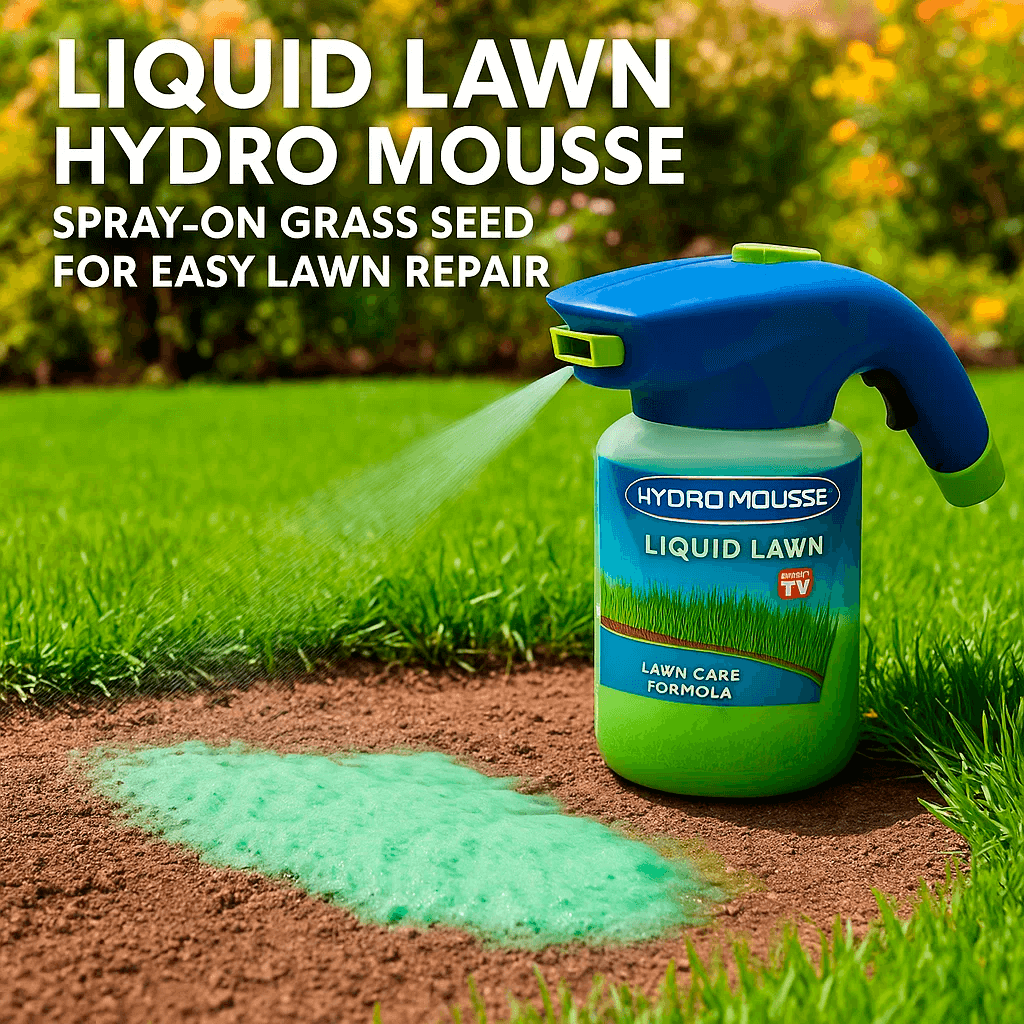 BowLift | Liquid Lawn Hydro Mousse Spray On Grass Seed | Easy Application for Patchy Lawns & High-Traffic Areas