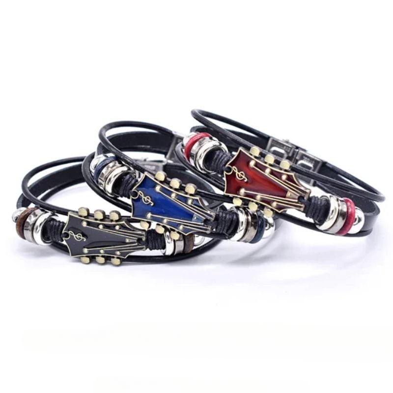BowLift | AXECHORD – Guitar Leather Bracelet with Vintage-Inspired Design