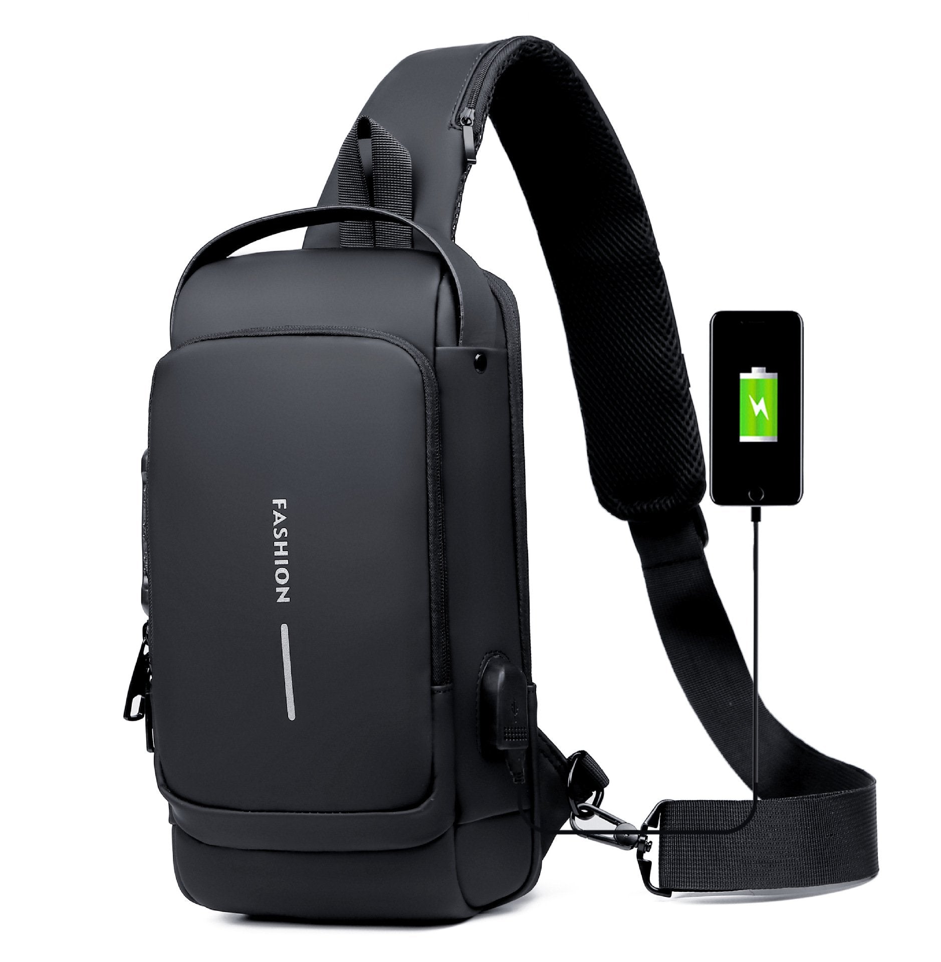 BowLift | Anti-Theft Crossbody Bag | Landy Carry Without Worry | Waterproof Oxford | USB Charging Port | Unisex Travel Pack