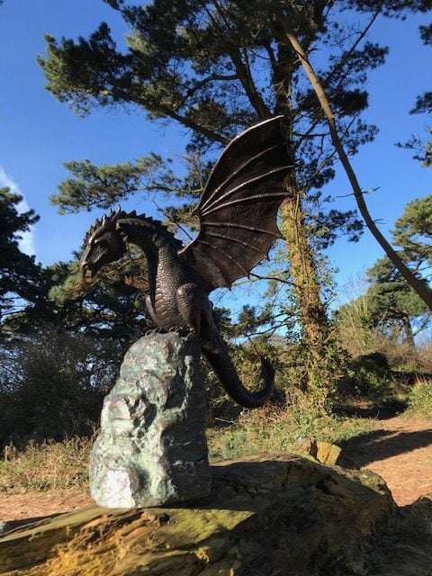 BowLift | Precision Casting Fire-breathing Dragon Sculpture Waterscape