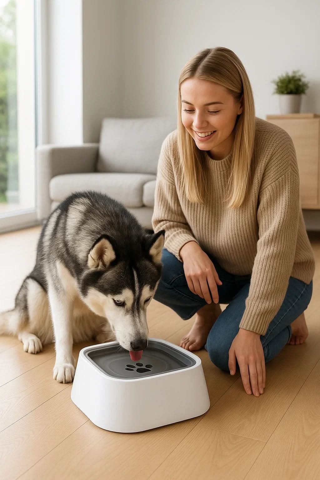 BowLift | DrinkGuard – Anti-Spill Water Bowl for Clean Floors