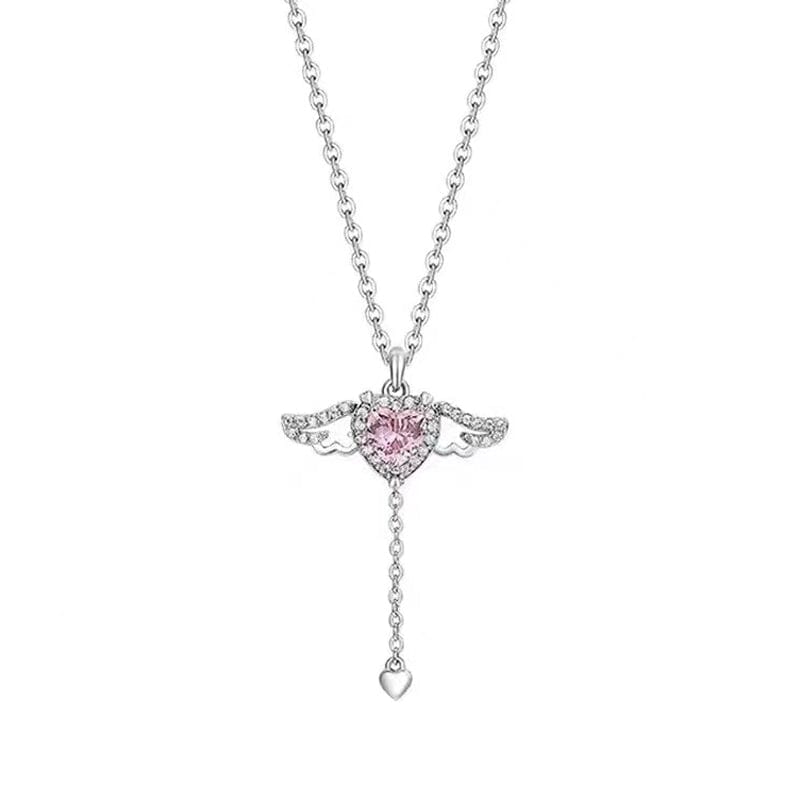 BowLift | Pink Angel Wings Necklace
