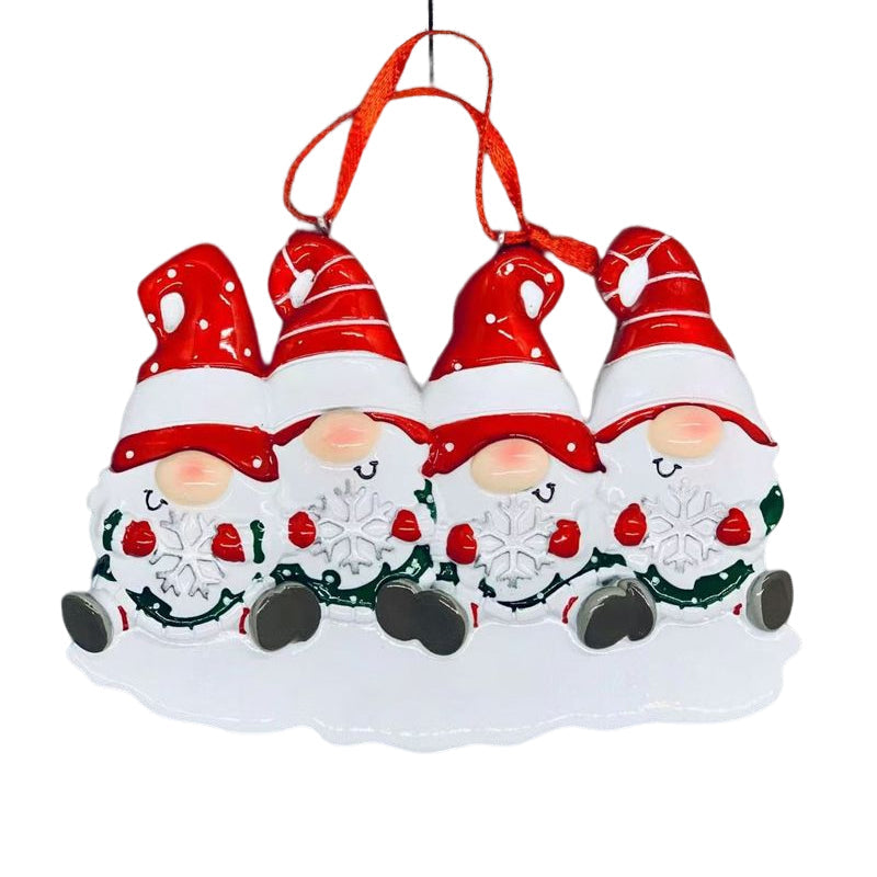 BowLift | 4 Names-Custom Family Christmas Xmas Tree Decoration Ornament with Name-Dwarfs Family