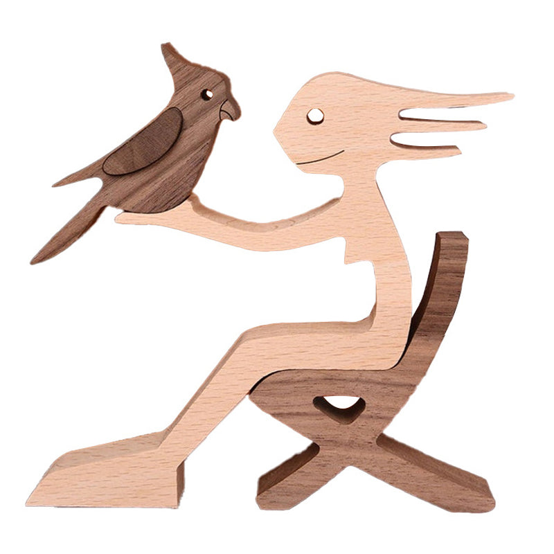 BowLift | Gift For Pet Lovers - Wood Sculpture Table Ornaments - The Love Between You And Your Fur-Friend