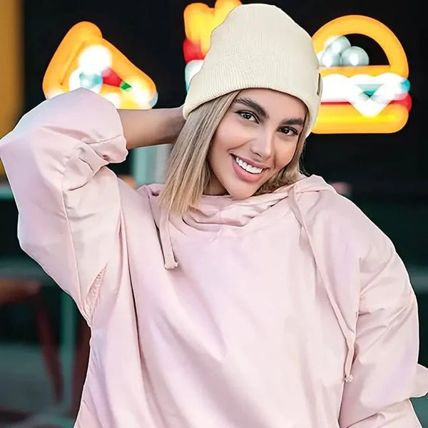 BowLift | Noor Silk Winter Hat – Wool & Silk – Anti-Frizz Hair Protection