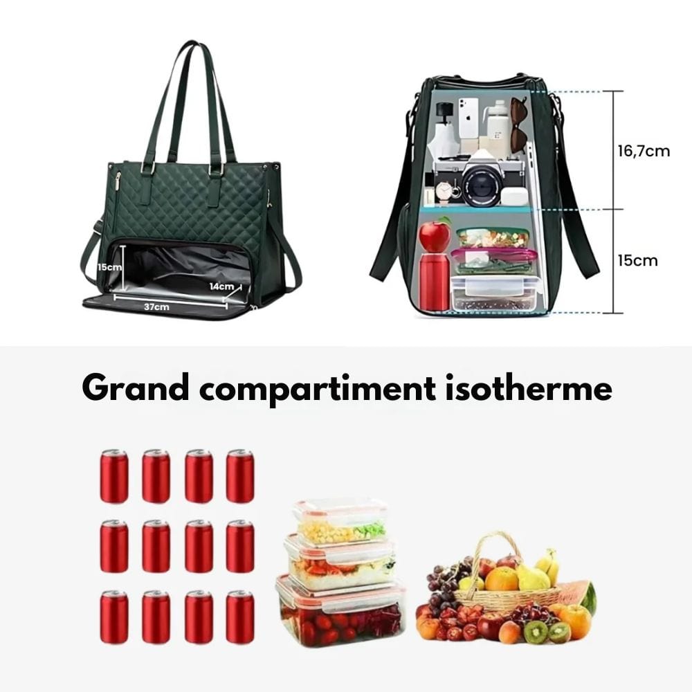 BowLift | Bagsball 2-in-1 – Stylish Tote Bag with Insulated Lunch Compartment