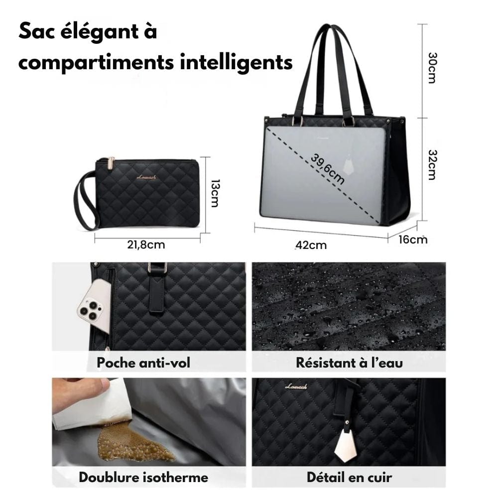 BowLift | Bagsball 2-in-1 – Stylish Tote Bag with Insulated Lunch Compartment