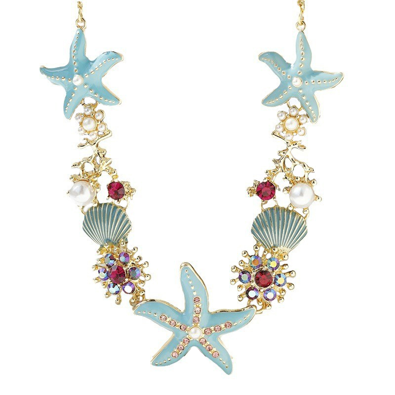 BowLift | Shell Starfish Pearl Necklace