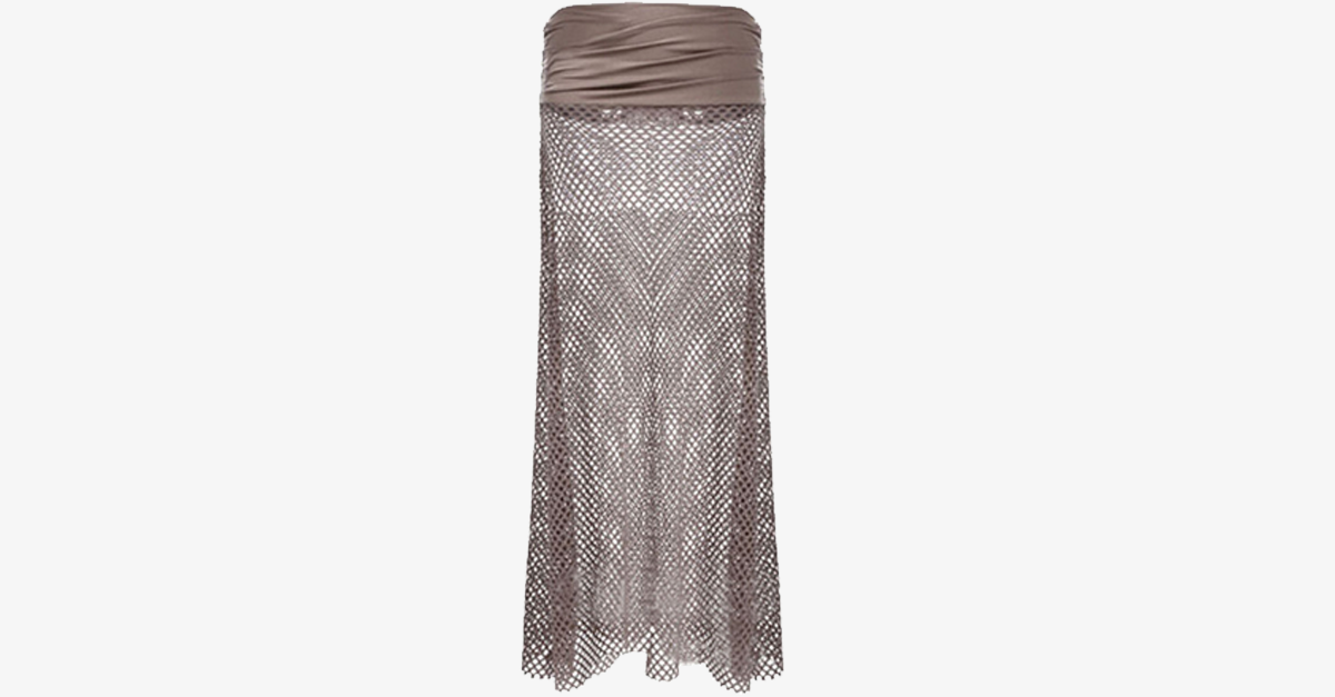 BowLift | Bohemian Hollow Out Mesh Maxi Skirt