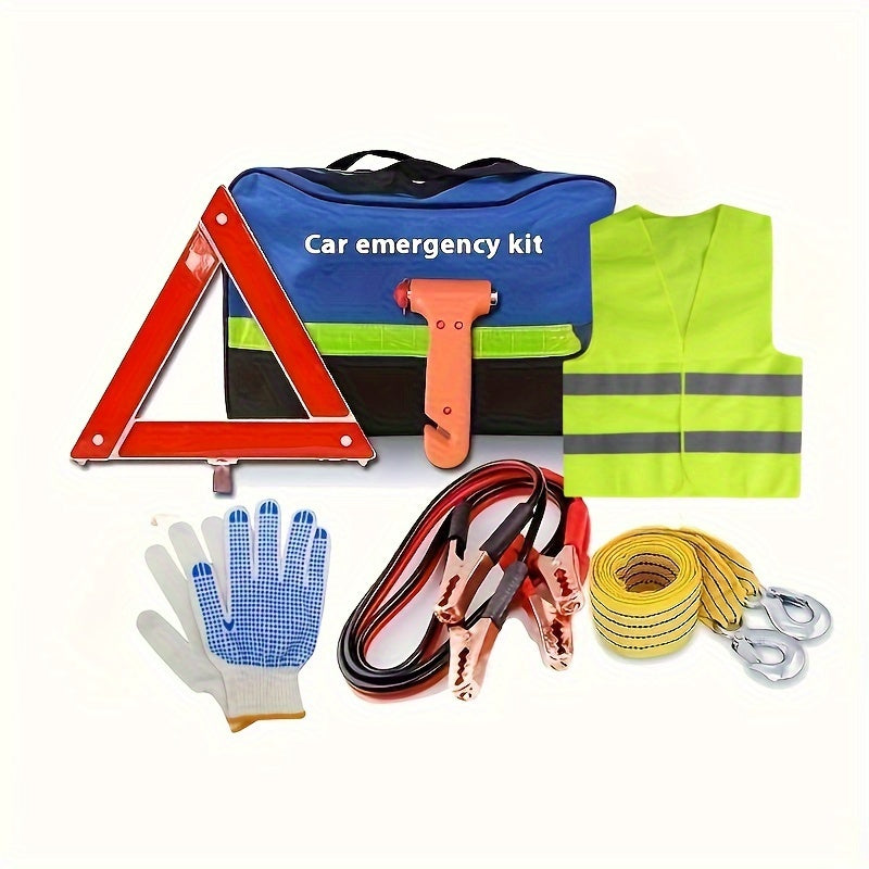 BowLift | Car Emergency Kit – Complete Safety Set with Warning Triangle, Jump Cables, and Safety Vest