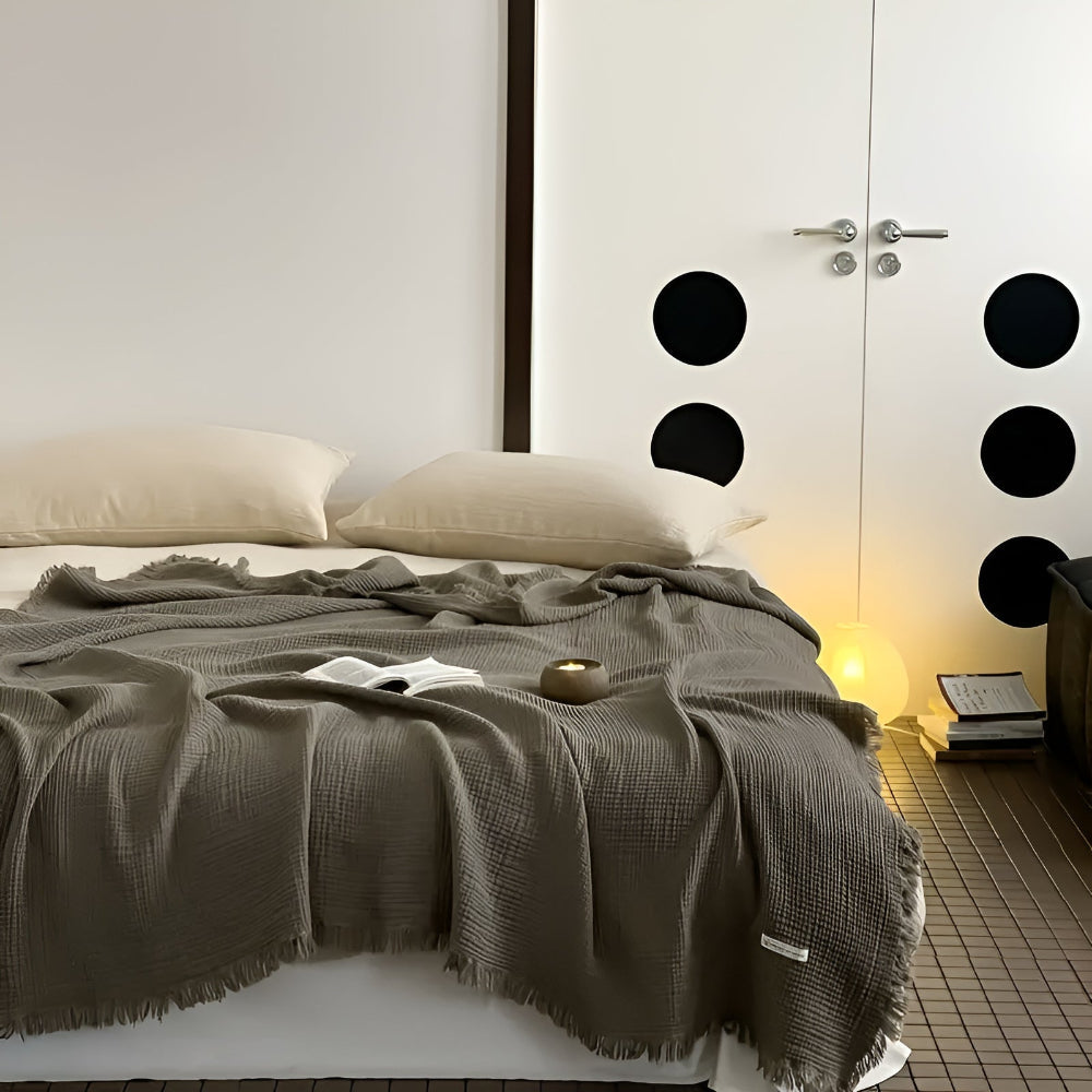 BowLift | Cotton Crinkle Tassel Blanket