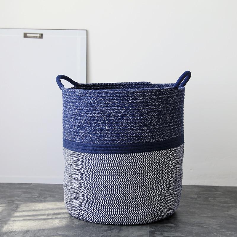 BowLift | CoastalNest Storage Baskets with Handles | Blue Coastal Decorative Baskets | Functional & Stylish Organization