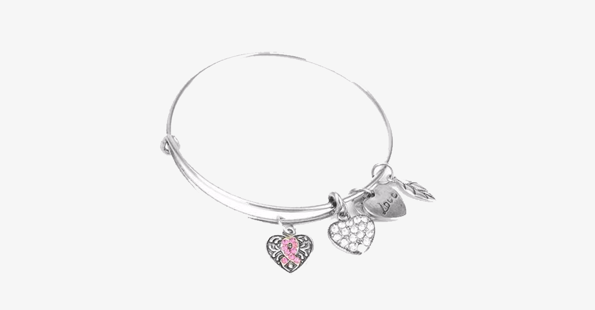 BowLift | Pink Ribbon Charm Bracelet