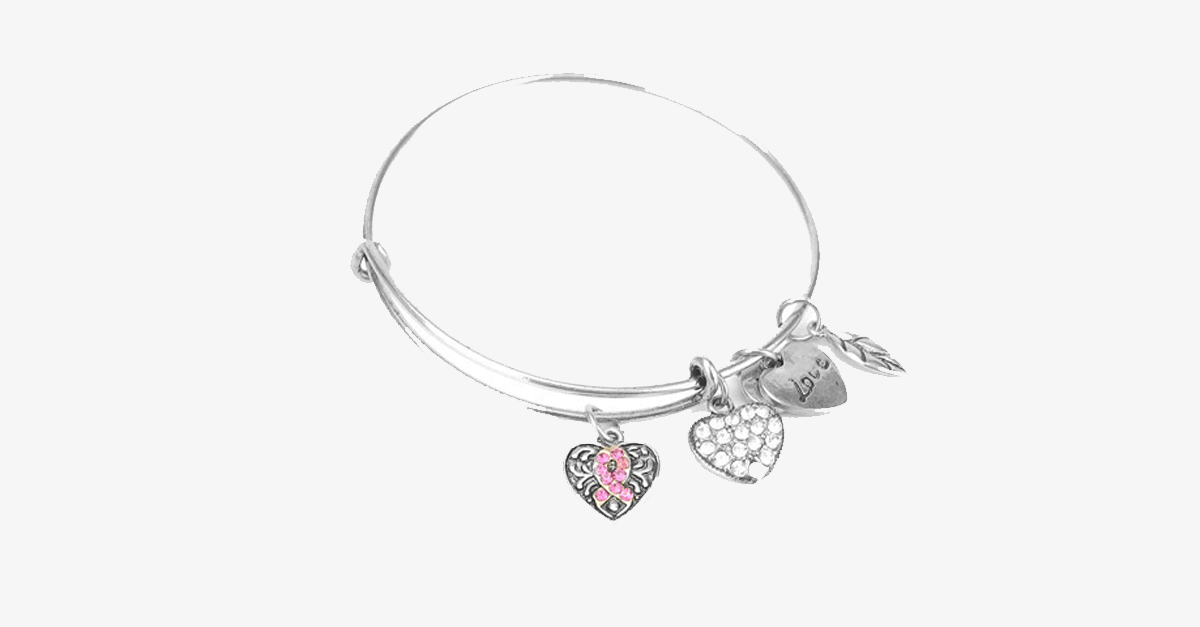 BowLift | Pink Ribbon Charm Bracelet