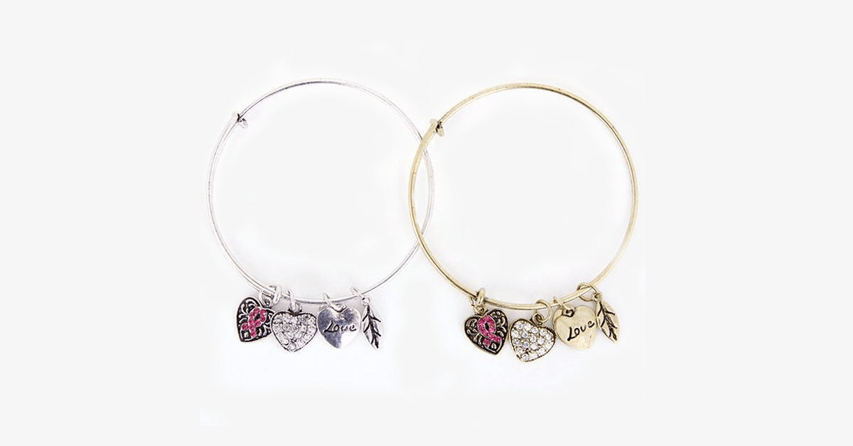 BowLift | Pink Ribbon Charm Bracelet