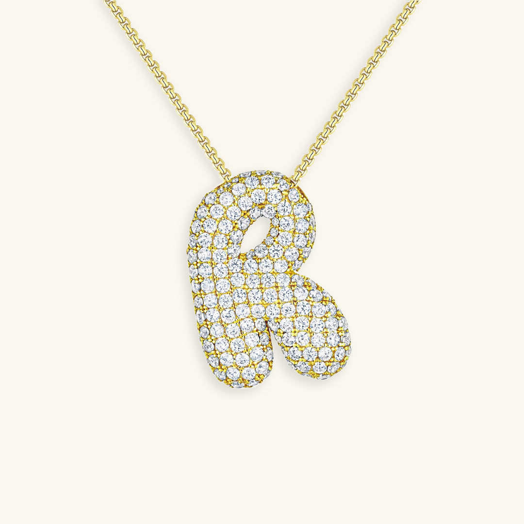 BowLift | Bubble Initial-Diamond-Necklace