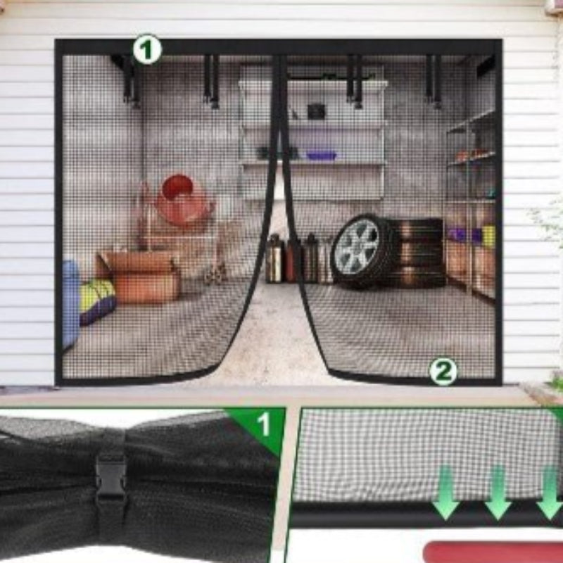 BowLift | AeroShield Bug-Free Garage Screen | Magnetic mesh garage door screen for fresh airflow and insect protection