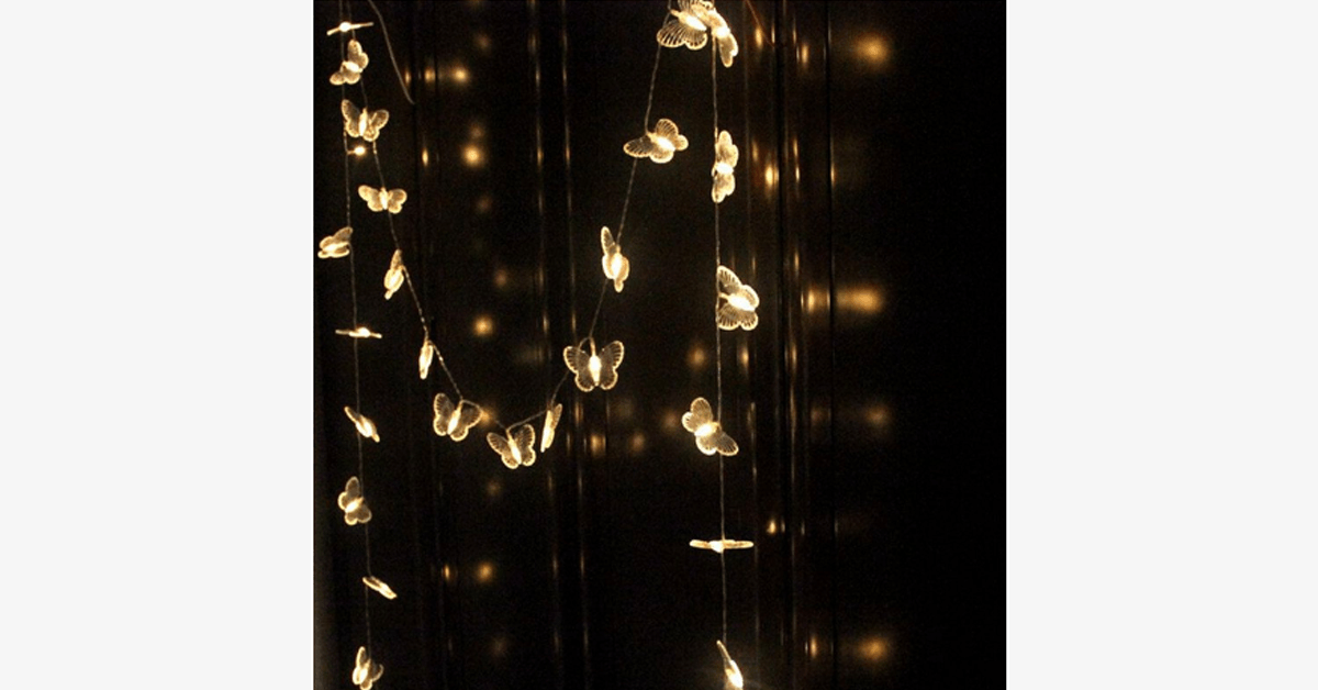 BowLift | 40-LED Party Fairy Butterfly Lights - Battery Powered - Perfect for Parties!