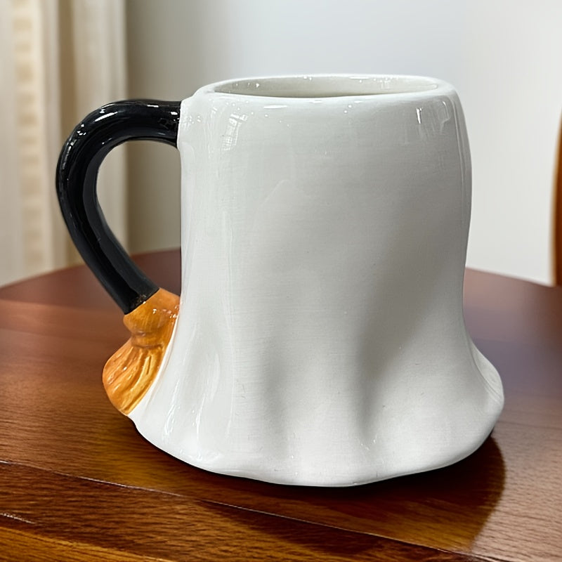 BowLift | Halloween Ghost Mug – Ceramic Mug with Laughing Ghost Design