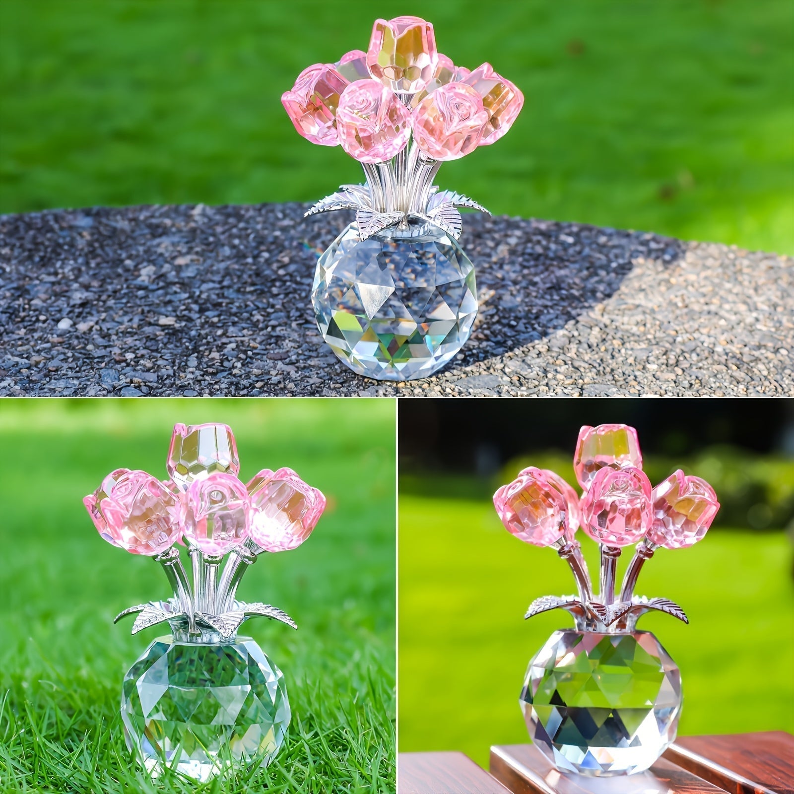 BowLift | Eternal Crystal Artificial Rose Bouquet – Everlasting Romantic Gift for Valentine’s Day, Anniversaries, Christmas, Mother's or Father's Day