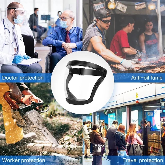 BowLift | Full Face Protection Large Transparent Face Shield