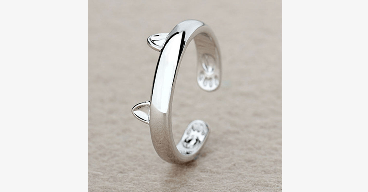 BowLift | Cat Ring Fashion Jewelry - Stainless Steel Silver Coated Ring with Unique Design