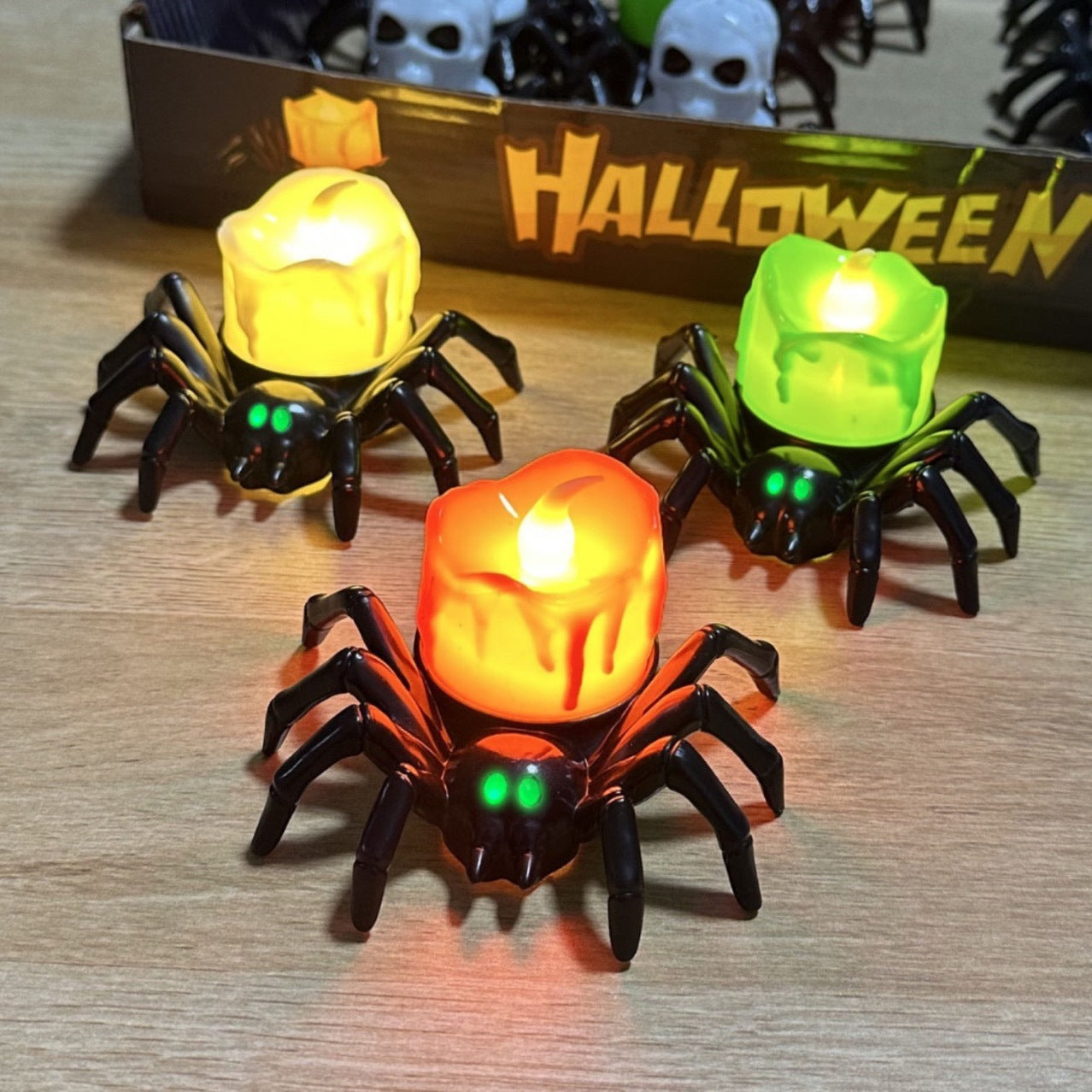 BowLift | Halloween Decoration – Spiderback Ornament with Candle and Eyeball Designs