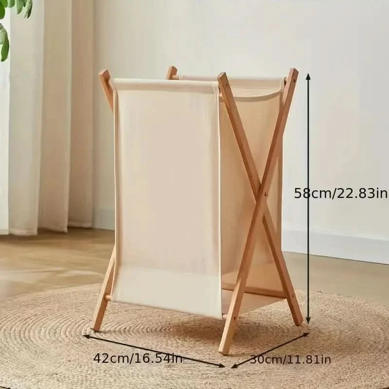 BowLift | WoodFold - Foldable Laundry Basket from