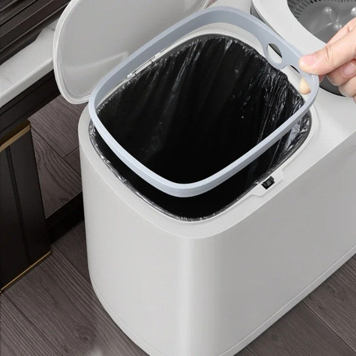 BowLift | Dual Compartment Dry Wet Section Efficient Modern Home Trash Can