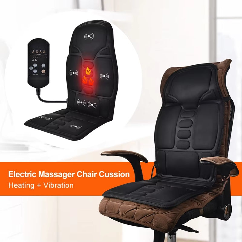 BowLift | Electric Massage Chair Pad with Soothing Heat Therapy - Ideal for Home & Car