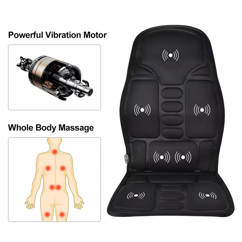BowLift | Electric Massage Chair Pad with Soothing Heat Therapy - Ideal for Home & Car