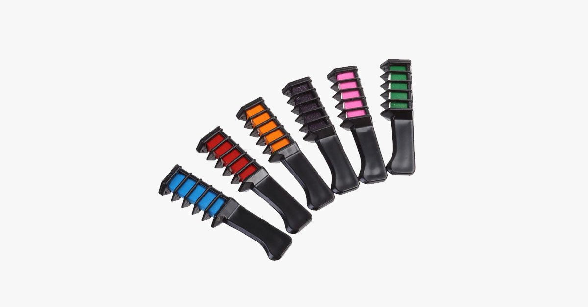BowLift | 6 Piece Set Shimmer Hair Chalk Comb