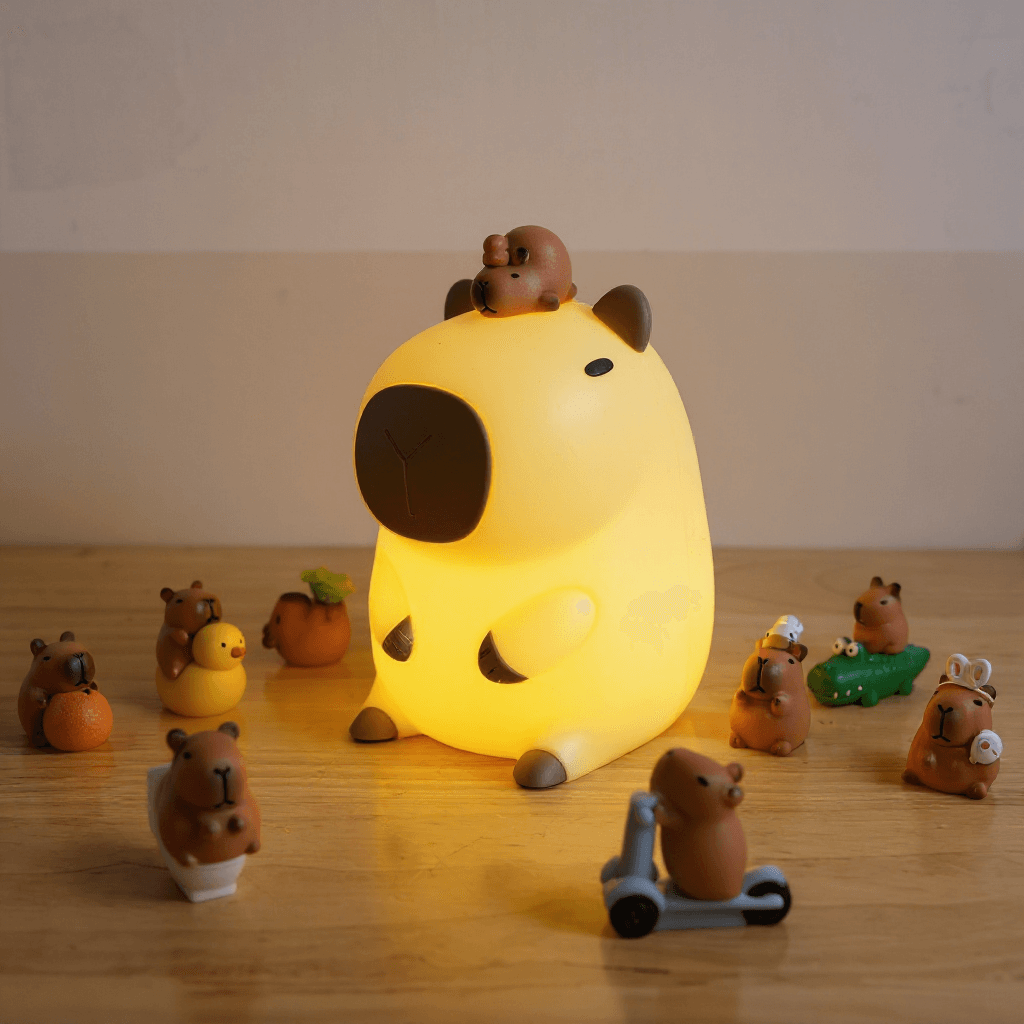 BowLift | Capybara Night Light Adjustable Brightness Silicone