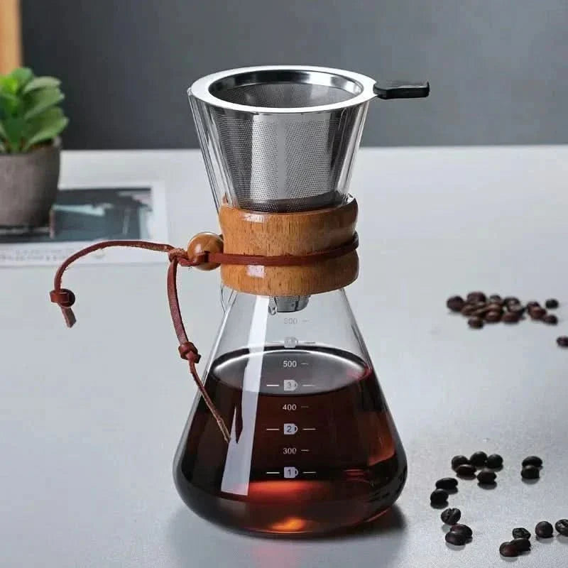 BowLift | Chemex Coffee Pot with Hario V60 Dripper Set – Precision Brewing with Style